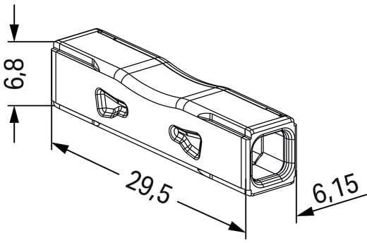 Szybkozłączka przelotowa uniwersalna LINKA/DRUT 2x 0,2-4mm2 WAGO 2773-2401 (Paczka 100szt.)